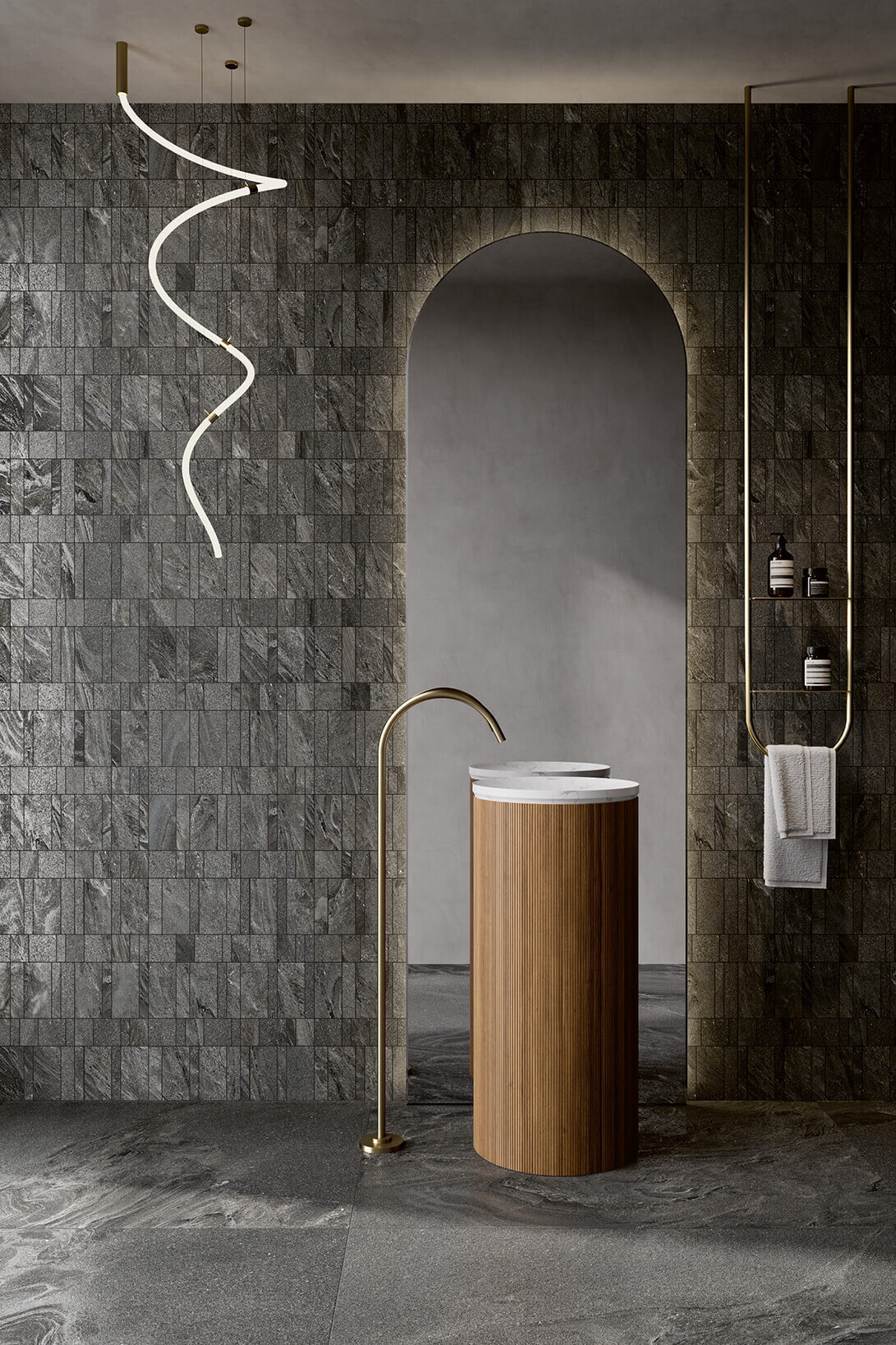 Coem Fluida Carbo 604x1208 Tessere Mix piastrelle da rivestimento bagno