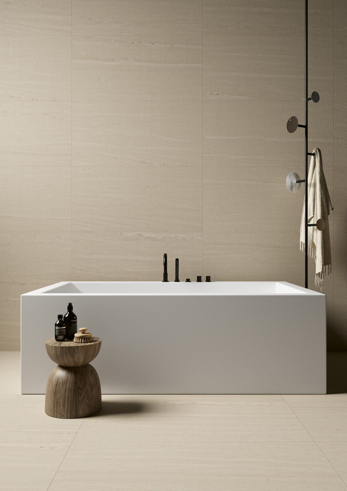 Ceramiche Coem Madre Natura Greige 604x1208 Trama Greige 604x1208