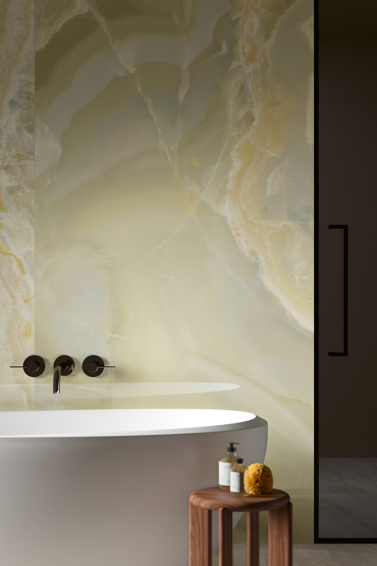 Ceramiche Coem WID Egres280 Onice Effect Jade Green 120x280 Levigato Rettificato