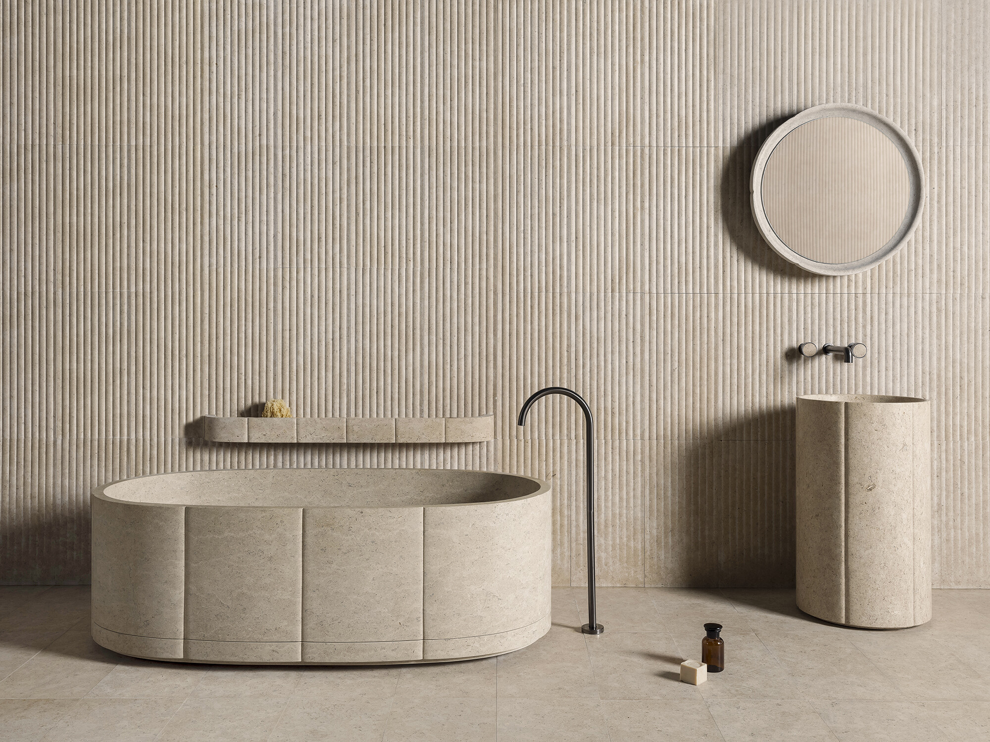 06 Luce Di Carrara Quilt Sartoriale Bathtub Sink